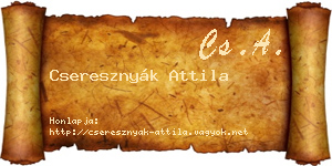 Cseresznyák Attila névjegykártya